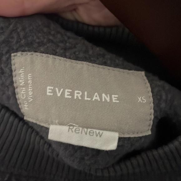 Everlane Black Renew Fleece Oversized Crew Sweater Size XS - Picture 6 of 8